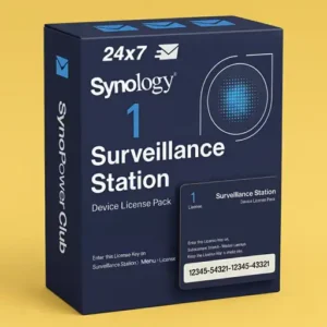 Official Synology Surveillance Station License Pack 1 – $52 per license -Official Reseller SynoPower Club (with license photo proof) - Box Version