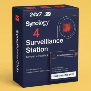 Synology Camera License 4 Pack_3D Official Synology Surveillance Station License Pack 4 – $46 per license -Official Reseller SynoPower Club (with license photo proof) - Box Version